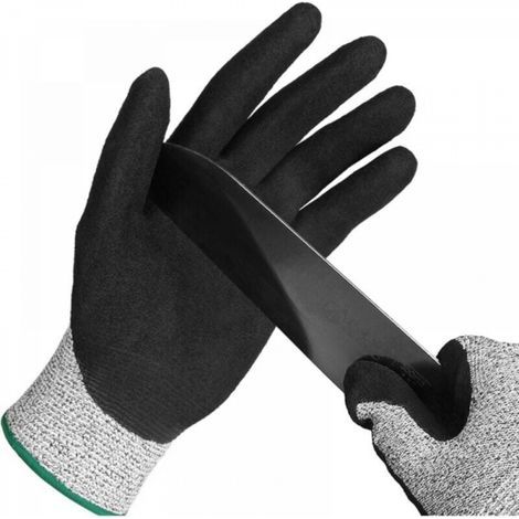 (L)Gant Anti Coupure,Gant Huitre La Protection Convient Aux Gants De Travail Pour Les Huîtres,La coupe De Viande, Le Jardinage Et La Sculpture (1/5)