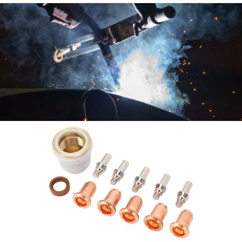 Ensemble de 12 torches de découpe plasma (IPT-60, PT-60, IPT-40, PT40) avec pointe de 0,039'' à 1,0 mm et couvercle de protection d'électrode. (1/5)