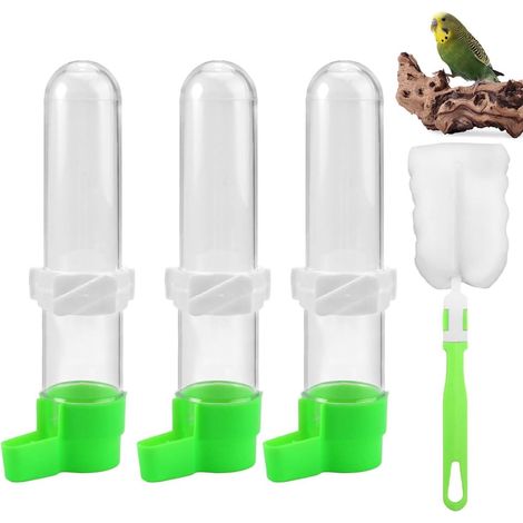 Lot de 3 stations d'alimentation pour oiseaux - Baignoire pour oiseaux - Distributeur automatique pour oiseaux - Bols à boire en plastique pour oiseaux (1/4)