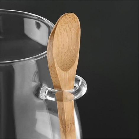 Bocal En Verre - Fermeture Hermétique En Bambou - Pour Café Sucre Thé Épices - 2 Pièces (1/5)
