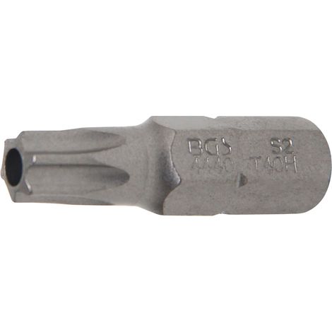Punta  longitud 30 mm  entrada 8 mm (5/16")  perfil en T (para Torx) con perforación T40