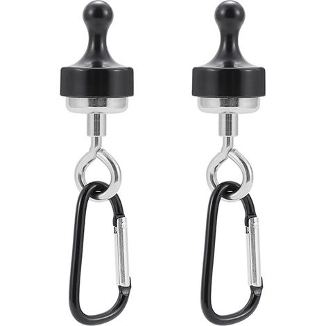 Crochet Magnetique - 2 Pièces - Pour Lampe De Tente Et Auvent - Camping Extérieur - 25 mm Diamètre - Alliage D'aluminium - 2 kg Capacité De Charge (1/5)