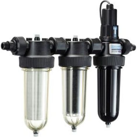 Cintropur – Stérilisateur UV 2100 pour débits jusqu'à 2 m3/h – Préfiltration 25 microns et charbon actif – Stérilisation efficace par UVc