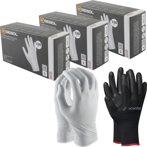 vasalat Einweghandschuhe Nitril eco EN 374-1/5 weiß Gr.S 300 Stück (1/5)