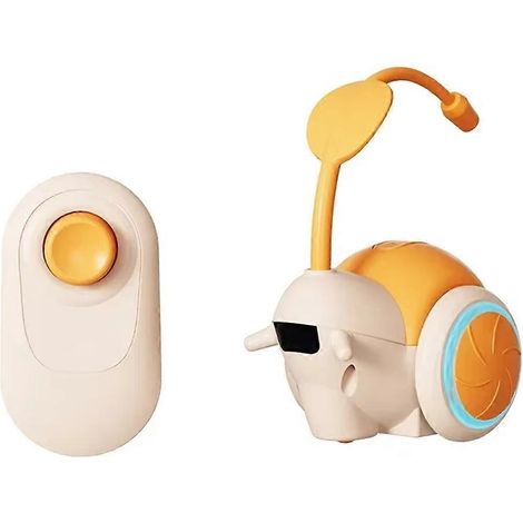 Jouet pour chats adultes d'intérieur : jouet pour chat télécommandé avec 4 directions de rotation, éclairage LED, jouet interactif pour animaux de compagnie - JBMEDIA (1/4)