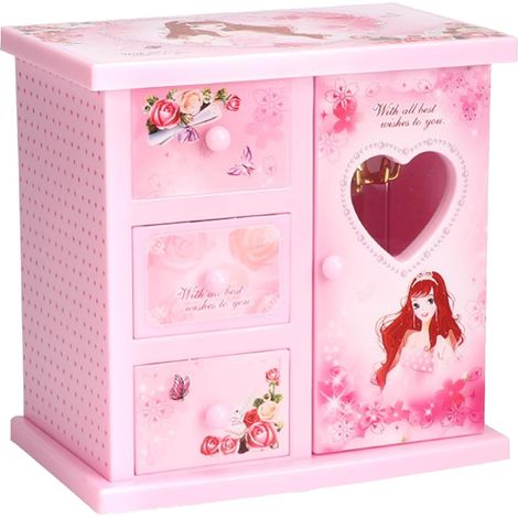Boîte à bijoux musicale générique pour petites filles ballerine tournante de rangement simple et mig (1/5)