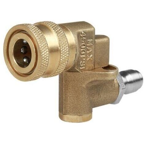 Coupleur pivotant pour nettoyeurs haute pression 0,6 cm avec connecteurs rapides et adaptateurs, outil de nettoyage pour raccorder des coupleurs pivotants