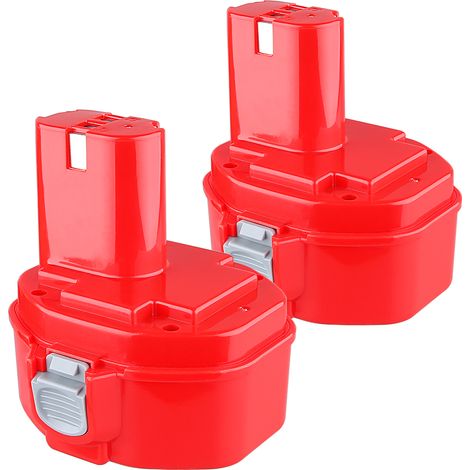 2 pièces 14.4V 4.8Ah Ni-MH Remplacement de la Batterie pour Makita PA14 1420 1422 1433 1434 1435 1435F 192699 pour Makkita 1051D 4033D ML140UB140D
