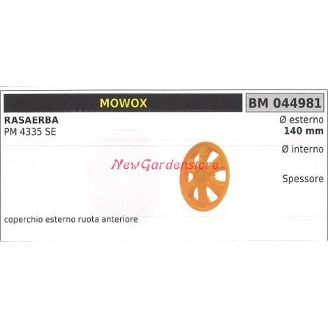 Coperchio ruota anteriore MOWOX rasaerba tosaerba tagliaerba PM 4335 SE 044981