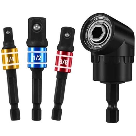 Adaptateur Porte Douilles 1/4" 3/8" 1/2" Adaptateur Porte Douille pour Visseuse à Choc (1/5)