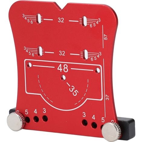 Perceuse guide pour charnière 35mm en alliage d'aluminium positionnement rapide kit avec foret et repère pour menuiserie (1/5)