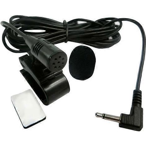 Microphone mains libres stéréo avec interface CD/DVD Pioneer pour voiture, compatible avec les lecteurs CD/DVD et les microphones à prise jack 3,5 mm. (1/5)