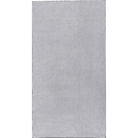 Tapis Poils Longs Shaggy Gris Clair en Polyester et Coton Très Doux au Toucher pour Chambre ou Salon au Style Moderne 80 x 150 cm Beliani