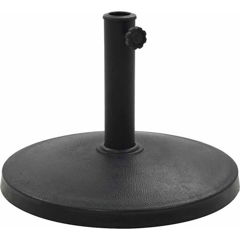 Pied de parasol rond Socle de parasol - Polyrésine 10 kg Noir BV524799 - BonneVie (1/5)