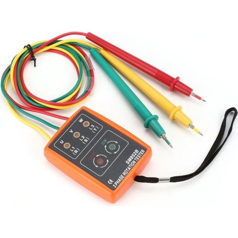 Testeur de rotation triphasé SM852B, indicateur de Phase numérique, détecteur, Buzzer LED, compteur de séquence (1/5)