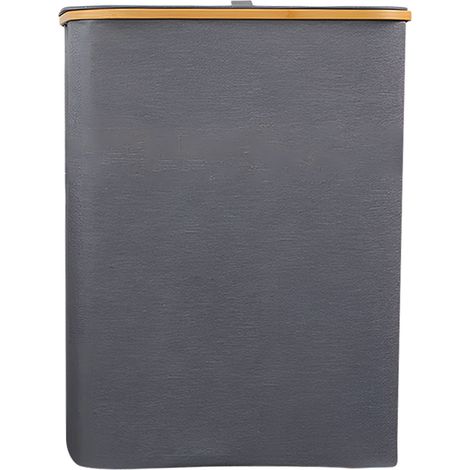Panier à linge avec couvercle et compartiments séparés - Housse Oxford et bambou - 160L Noir/Gris - 75x57x37cm - 3 sacs internes (1/5)