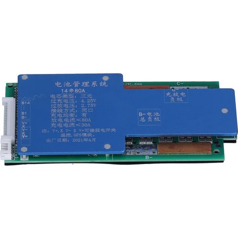 Contrôleur de charge de batterie au lithium 80A avec câble d'acquisition de données, utilisé pour la protection contre la surcharge et la décharge excessive. (1/5)