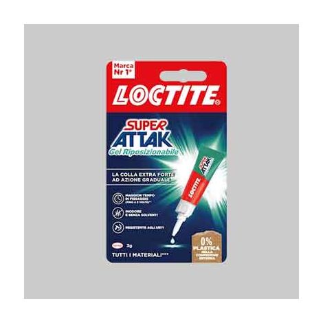 COLLA 'SUPER ATTAK GEL RIPOSIZIONABILE' 3 gr - LOCTITE