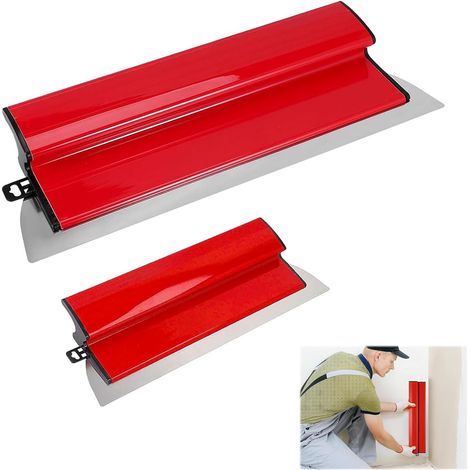 Spatules à Enduit Acier Inoxydable – Couteaux à Enduire 25 cm, 40 cm  Set Lisseuse Enduit pour Placo et Plâtre – Outil pour Travaux de Finition (1/5)