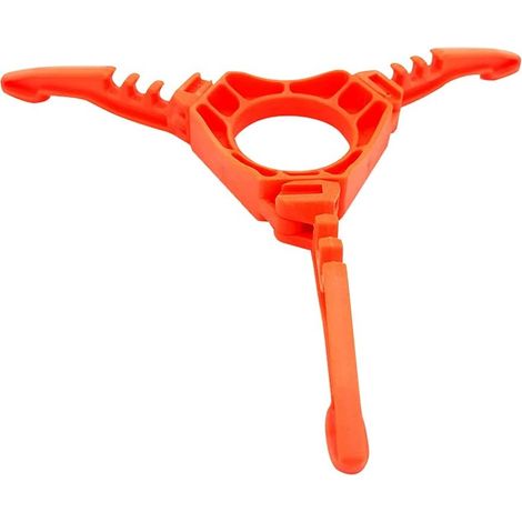 RGE Support de Réservoir de Gaz en Antidérapant Réchaud à Gaz Stand Pliable Cartouche Canister Support Trépied Multi-usages Portable pour Camping Randonnée Pique-nique Cuisson - Orange (1/5)