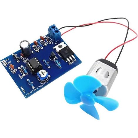 Kit de ventilateur électrique NE555 à monter soi-même, moteur DC 4,5 V, contrôleur de vitesse à largeur d'impulsion, kit d'entraînement à la soudure électronique. (1/5)