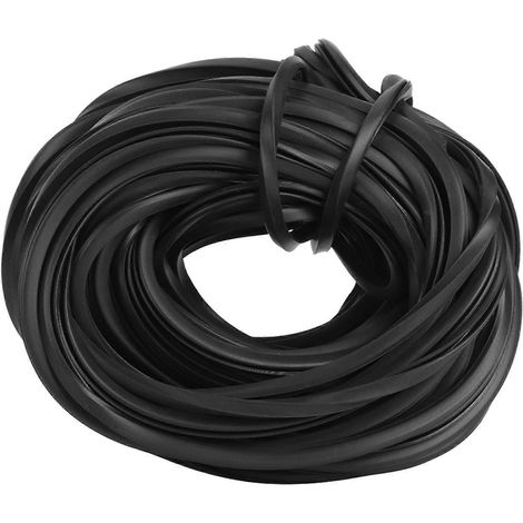 Serrure de serre en caoutchouc noir, joint d'étanchéité pour vitrage, accessoire de fixation pour câble, bande profilée étanche, fourniture de jardinage, modèle universel. (1/5)