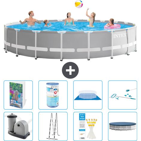 Prism Frame Pool Rund - 610x132 cm - 9-teilig S542