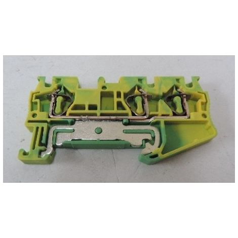 Borne à ressort pour conducteur de protection 3 points 4mm² vert/jaune SCHNEIDER ELECTRIC NSYTRR43PE