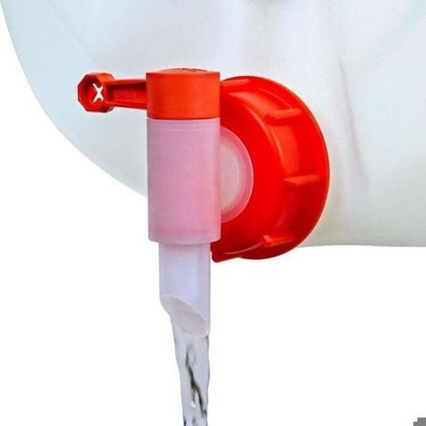 Universal-Auslaufhahn – 23 mm DIN 61 – 20-Liter-Kanister – Benzin – Wasser – Lebensmittel – Garten – Camping (1/5)