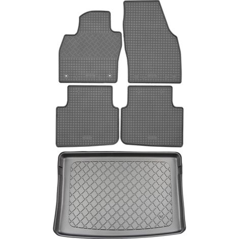 Skoda Kamiq SUV (5 puertas) desde septiembre de 2019. Juego de alfombrillas de goma para coche + alfombrilla para maletero. (1/5)