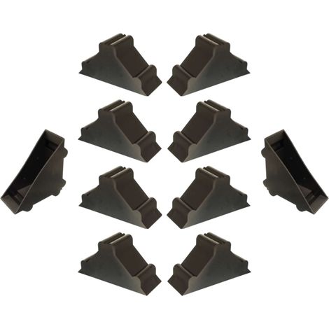 10x Patin de coin protection d'angle triangulaire en plastique noir utilisation universelle Capuchon Embout Verre Bois Meuble Table Miroir, pour épaisseur 15-16mm
