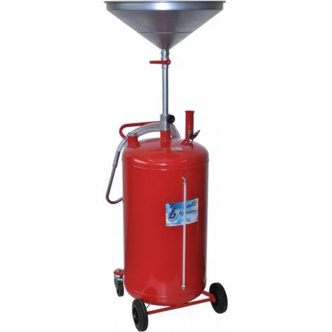 art.929 RECUPERATORE D'OLIO ESAUSTO  80LT su ruote PNEUMATICO AD ARIA BONEZZI ITALY