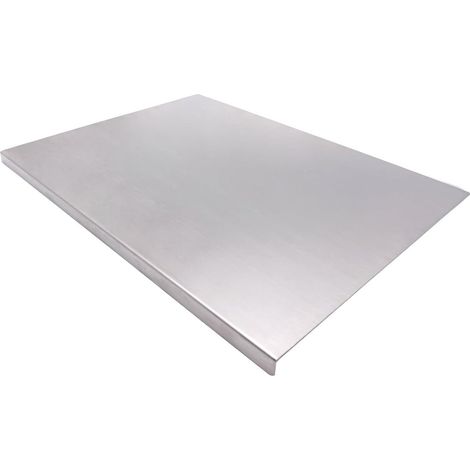Tagliere in acciaio inox per la cucina, adatto per carne, verdura, frutta e pane - Resistente e di facile manutenzione (40 x 30 cm) (1/5)