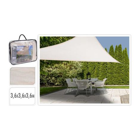 TOLDO TELA 3,6X3,6X3,6M CREMA