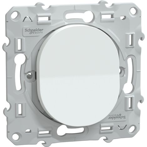 Schneider Electric – Permutateur Ovalis 10AX blanc – Poussoir et va et vient complet – 20 000 cycles ON/OFF – Installation facile pour circuits électriques (1/4)