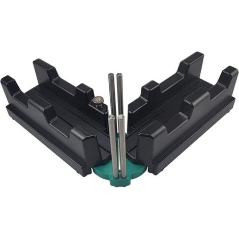 Équerre à onglet et boîte à onglets, produit 2 en 1 pour des plinthes précises - Angles de 85 à 180 (noir) (1/5)