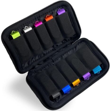Pair 1 Pièce Noir Sac de Rangement pour Clé USB, Case de Stockage, Étui de Rangement, Organisateur Accessoires Electroniques USB avec 10 Emplacements pour Jump Drives/Pen Drive/Thumb Drive/Flash Drive (1/5)