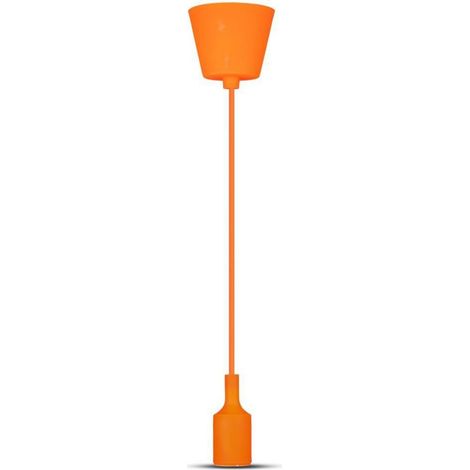 V-TAC E27 Pendelleuchtenfassung (max. 60 W) aus orangefarbenem Silikon