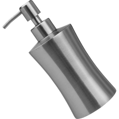 Stainless Steel Refillable Soap Dispenser 304ml Curved (1/5)