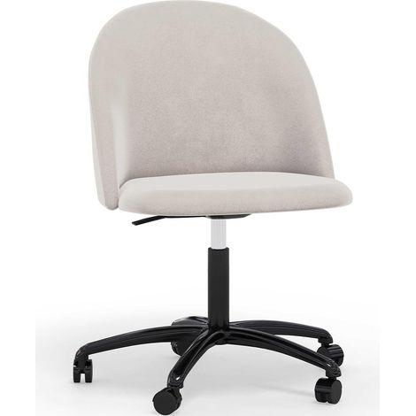 Sedia da Ufficio Imbottita - Velluto - Evelyne Beige