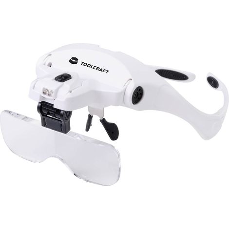 TOOLCRAFT 2469761 Occhiali d'ingrandimento con illuminazione LED Ingrandimenti: 3.5 x, 2.5 x, 2.0 x, 1.5 x, 1.0 x Lente (1/5)