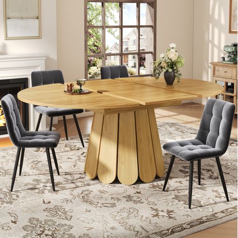 MEUBLIV Tavolo da pranzo 118-158 cm effetto legno naturale allungabile 6 persone (1/5)