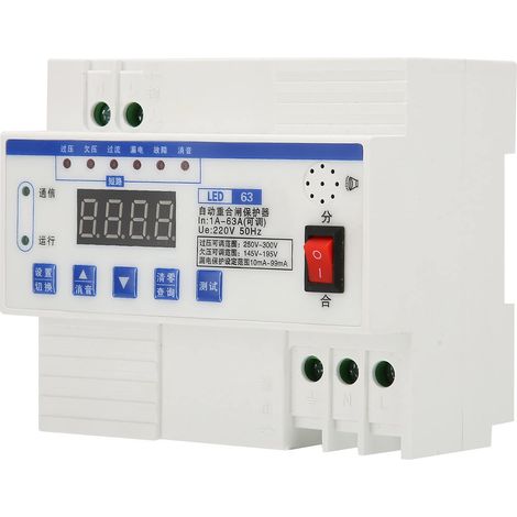 Relais de Séquence de Surveillance de Tension AC220V 50HZ Relais de Protection de Tension Automatique Sous Protecteur de Surtension.