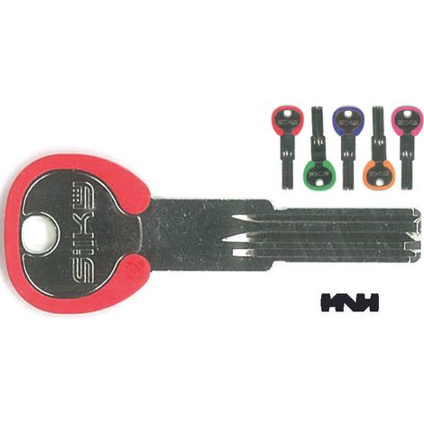 Chiavi punzonate per cilindri agb 6 spine agb9dz - agb9dz silky 5 colori assortiti