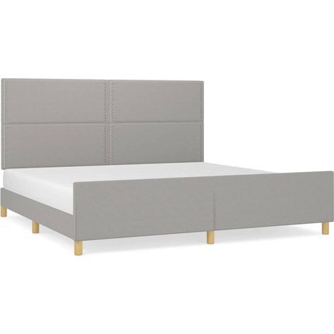 Maison Exclusive - Giroletto senza Materasso Grigio Chiaro 200x200 cm Tessuto (1/5)