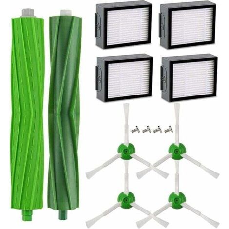 Replacement parts set compatible with iRobot Roomba i7, i7+, i7 Plus and E5, E6 and E7 robotic vacuum cleaners – 14 pieces--DTEKGAZ
