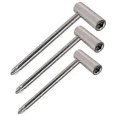 3-piece pipe wrench 6.35MM (1/4 inch) silver single pack