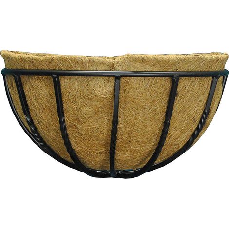 Manor Garden Black Metal Wall Basket Manger Hayrack Planter (40cm) (1/5)