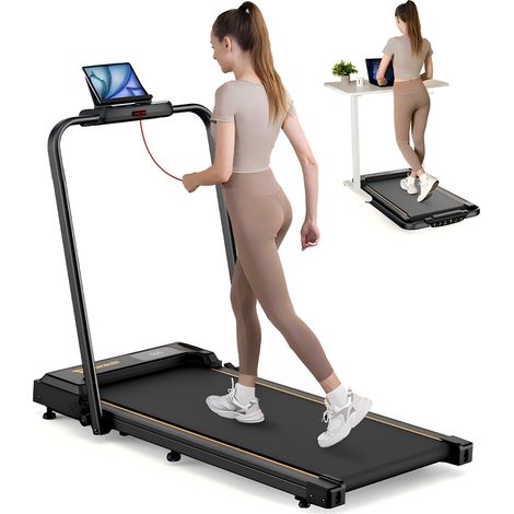 Tapis de Course - FT50 Tapis Marche , Vitesse 1-12km/h, Ultra Silencieux 500W, Inclinaison réglable 1-12% et LCD Idéal pour Maison