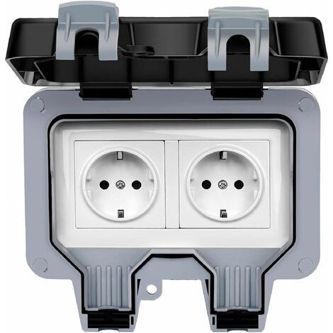 BUNTHAUS Prise PC IP66 Étanche Anti Poussière Mural Norme Allemande 220-250V 16A 100Mo 50mH Fiche Femelle Mâle Prise Courant Plug Imperméable Etanchéité - Design (1/5)